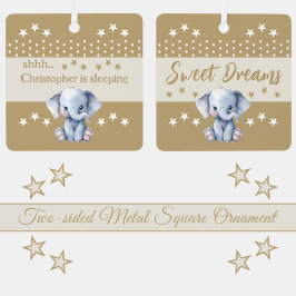 Elefante bonito shhh adiciona nome e está dormindo