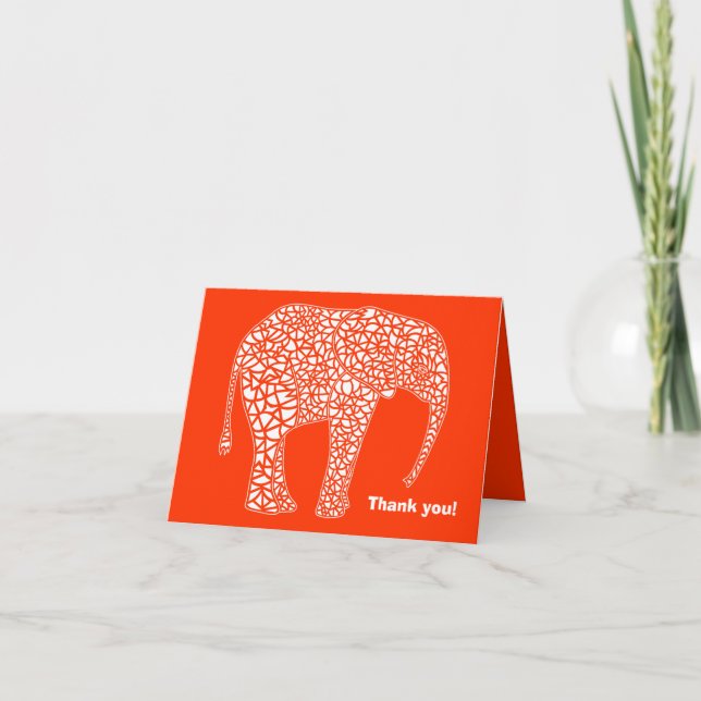 Elefante branco - cartões de agradecimentos (Frente)