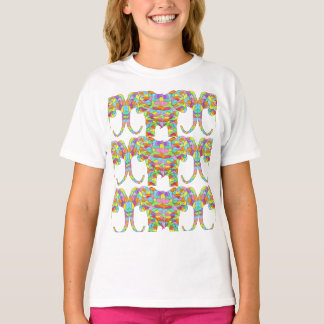 Elefante Colorido de Camisa T