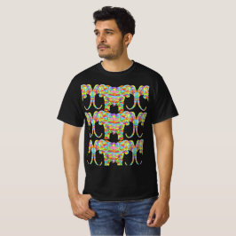 Elefante Colorido de Camisa T