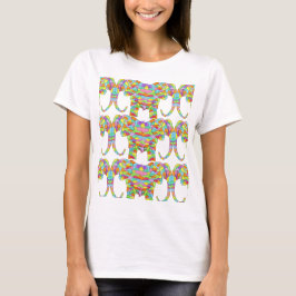 Elefante Colorido de Camisa T