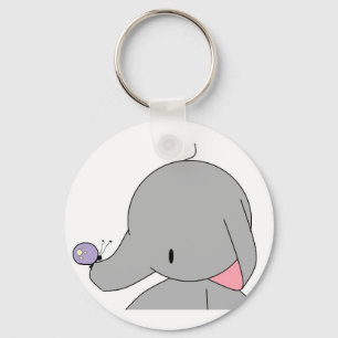 elefante com chaveiro de borboleta