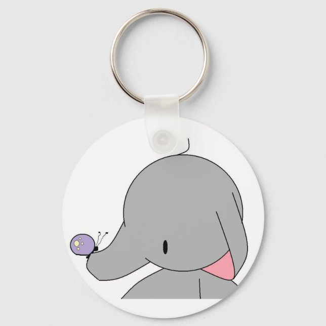 elefante com chaveiro de borboleta (Frente)