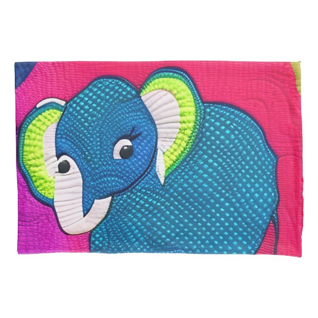 Elefante De Bebê Azul E Bonito - Design (Frente)