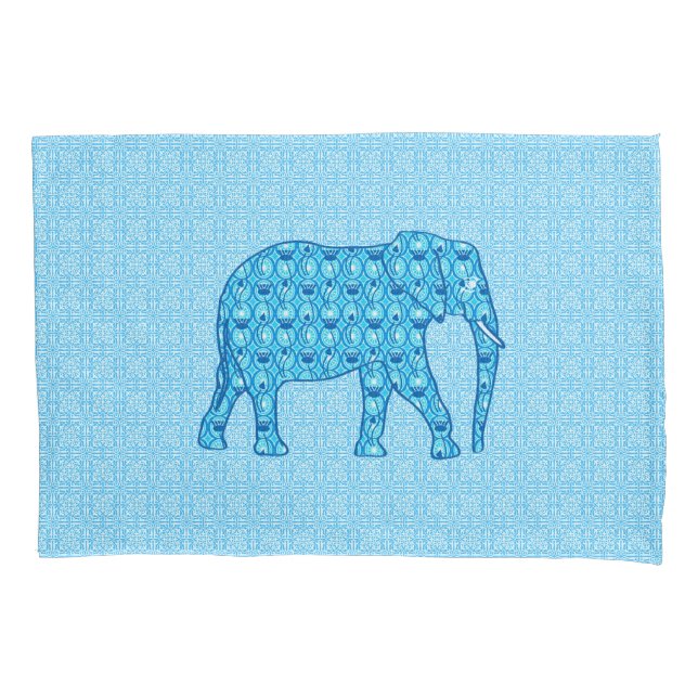 Elefante de flor de lótus - turquesa (Frente)
