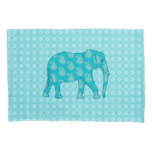 Elefante de Paisley - turquesa e aqua