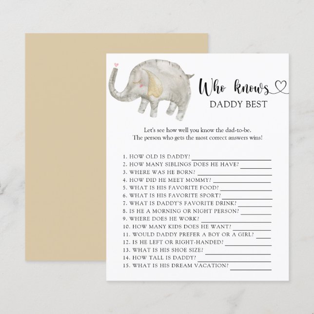 Elefante do balão - Quem sabe o melhor jogo do PAI (Frente/Verso)