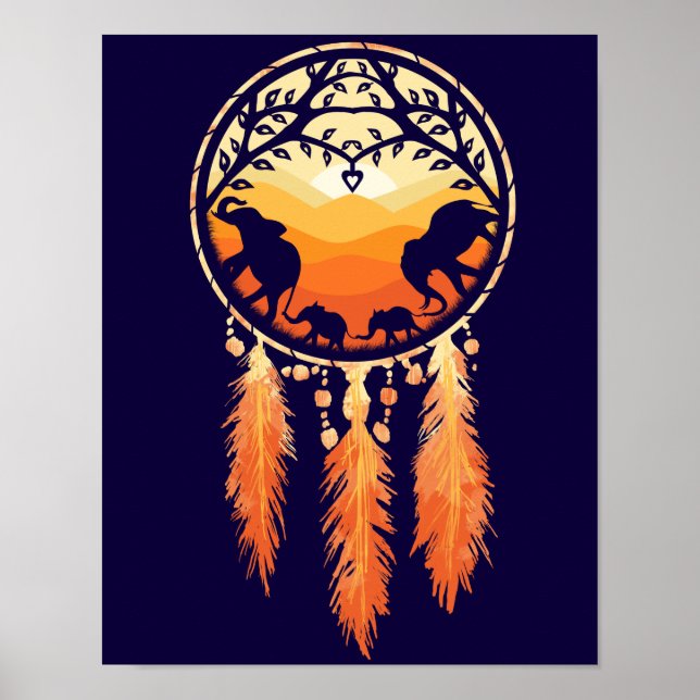 Elefante Dream Catcher Poster (Frente)