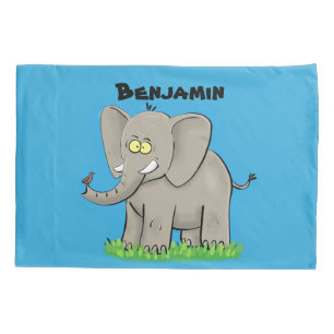 Elefante engraçado e bonito com desenho animado de