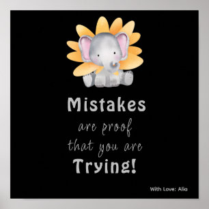 Elefante giratório poster de motivação