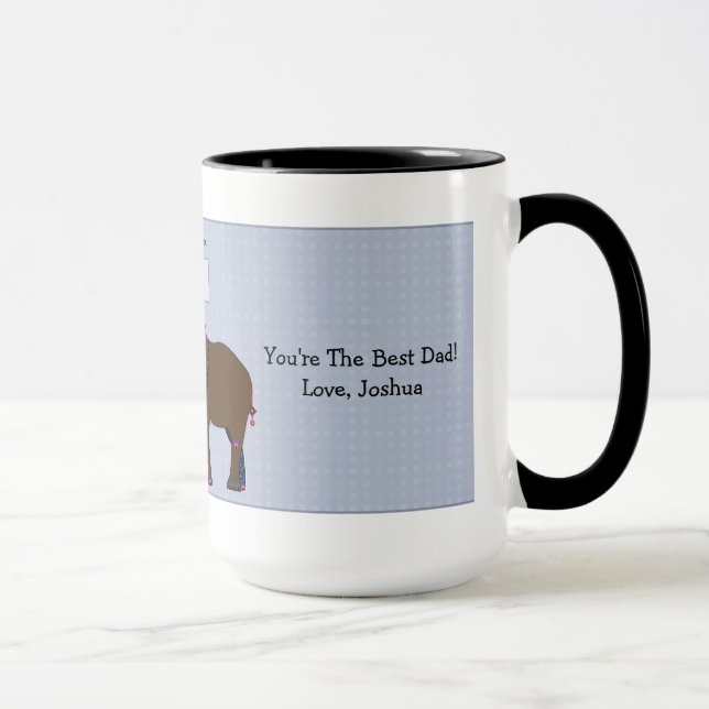 Elefante grande, caneca pequena do dia dos pais do (Direita)