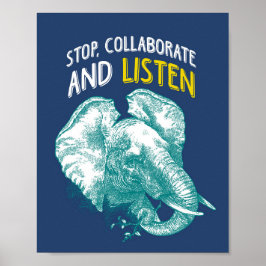 Elefante Hip Hop | Impressão de Arte em Poster 8x1