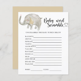 Elefante - Jogo do Baby Word Scramble