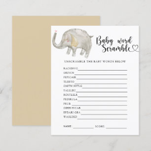 Elefante - Jogo do Baby Word Scramble