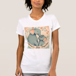 Elefante Mãe Bebê Juntos Dia de as mães T-shirt