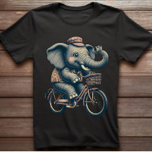 Elefante na camiseta retrorreflectora de bicicleta