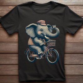 Elefante na camiseta retrorreflectora de bicicleta