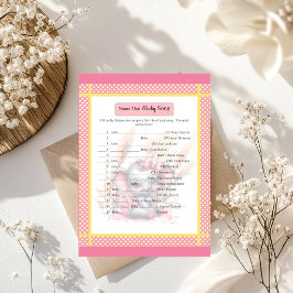 Elefante Rosa Doce - Jogo de Bebê Chá de fraldas