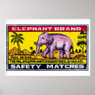 Elefante Rosa - Impressão Caixa de Fósforos - Pare