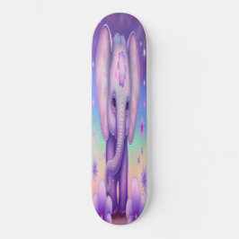 Elefante roxo de bebê girino de skate