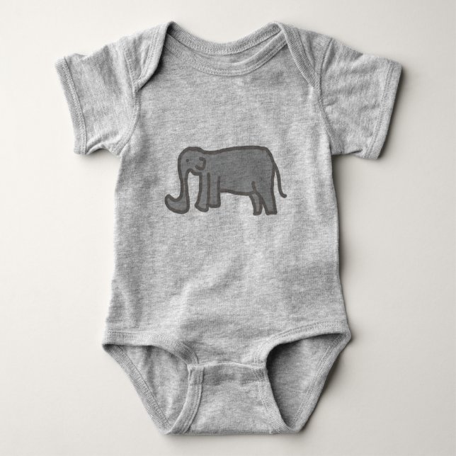 Elefante T-Shirt Baby Bodycase (Frente)