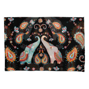 Elefante Tribal: Padrão de Paisley de Watercolor.