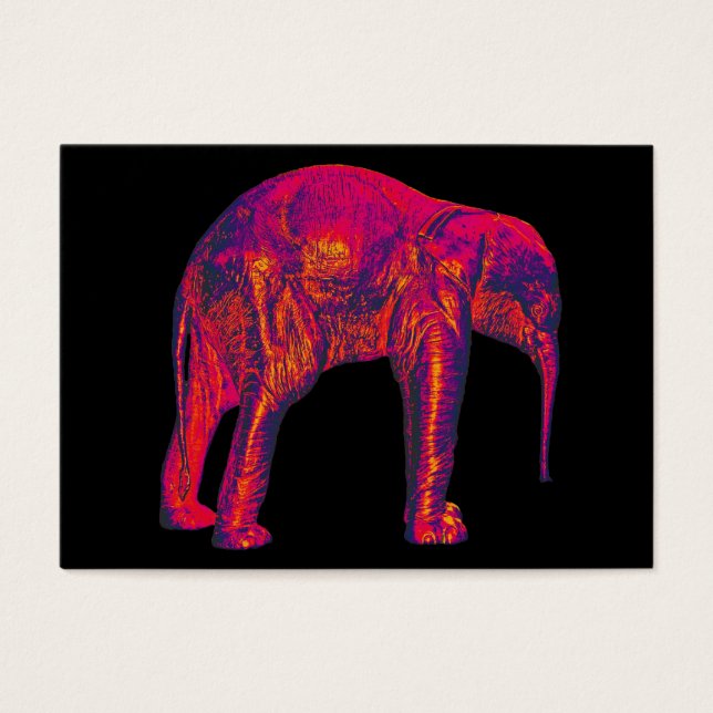 Elefante, Vermelho/Rosa, Preto (Frente)