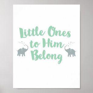 Elefantes Christian Nursery Poster Casa
