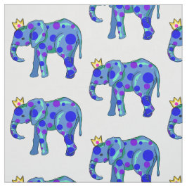 Elefantes com Bolinhas e Tecido Rico