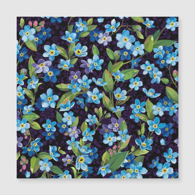 Elegance Forget-Me-Not Floral Patterno (Frente)