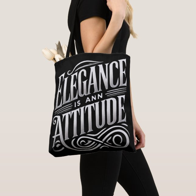 Elegance Is an Attitude – Luxe Statement Tote (Close Up)
