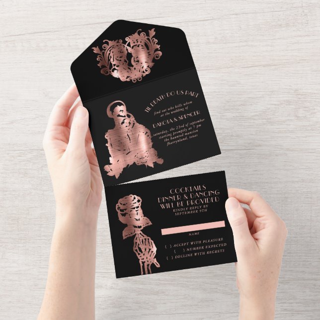 Elegância assustadora | Casamento de esqueleto de  (Aba destacável)