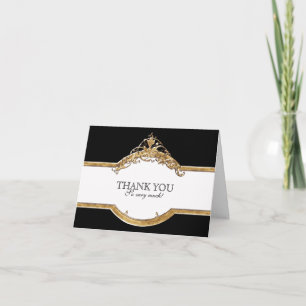 Elegância Black Tie 2, Cartões de Nota de Agradeci