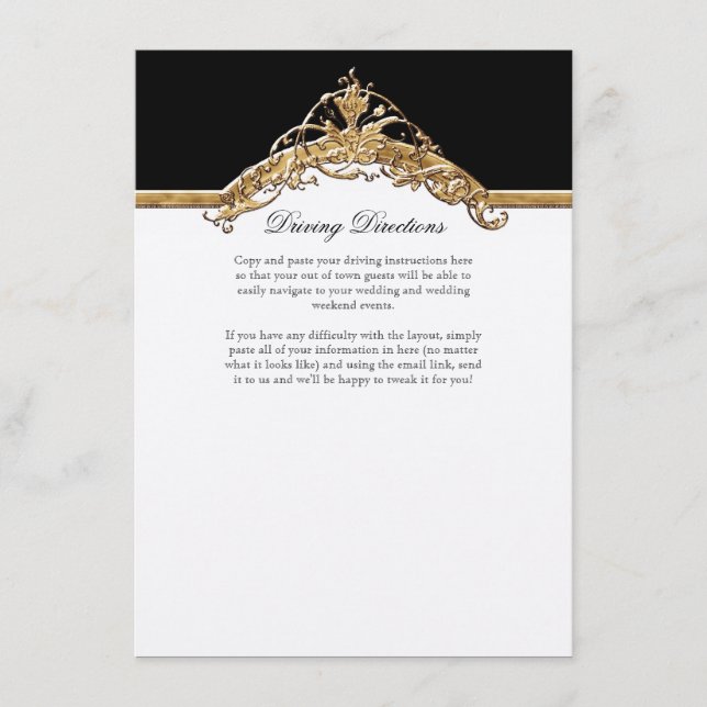 Elegância Black Tie 2, Convites de Bodas de Ouro (Frente)