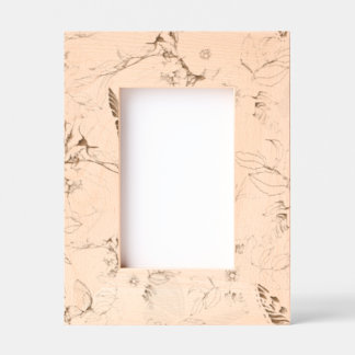 Elegância Botânica - Pict De Madeira Floral Desenh