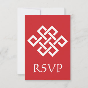 Elegância Chinesa na Placa RSVP de Cereja