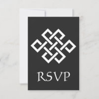 Elegância Chinesa na Placa RSVP Preta
