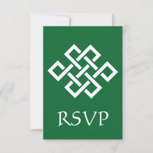 Elegância chinesa na placa RSVP Verde