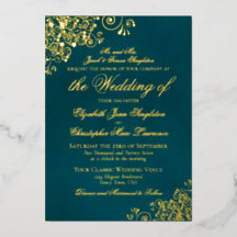 Elegância Clássica Dourada em Casamento Formal Azu