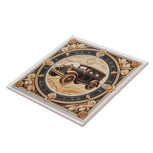 Elegância clássica em Azulejos Carros vintage (Lateral)