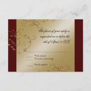 Elegância de empate preto, placa de resposta RSVP