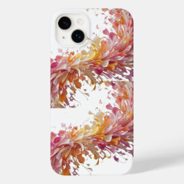Elegância de Ondas Florais - iPhone 14 de Arte Pet