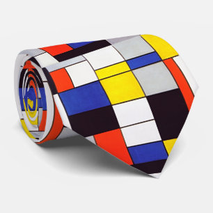 Elegância de Piet Mondrian - Gravata Artística