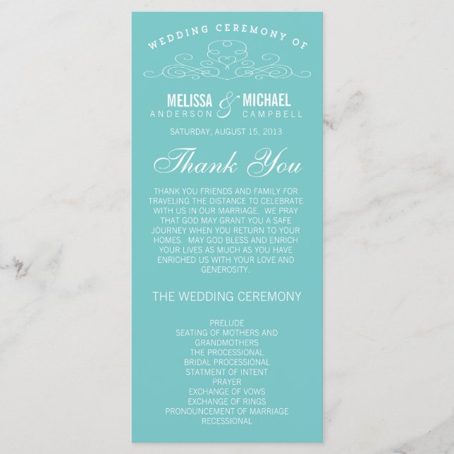 ELEGÂNCIA DE VINTAGEM | PROGRAMA DE CASAMENTO (Frente)