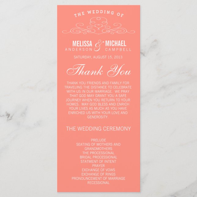 ELEGÂNCIA DE VINTAGEM | PROGRAMA DE CASAMENTO (Frente)