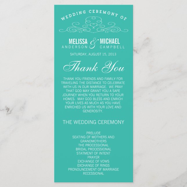 ELEGÂNCIA DE VINTAGEM | PROGRAMA DE CASAMENTO (Frente)