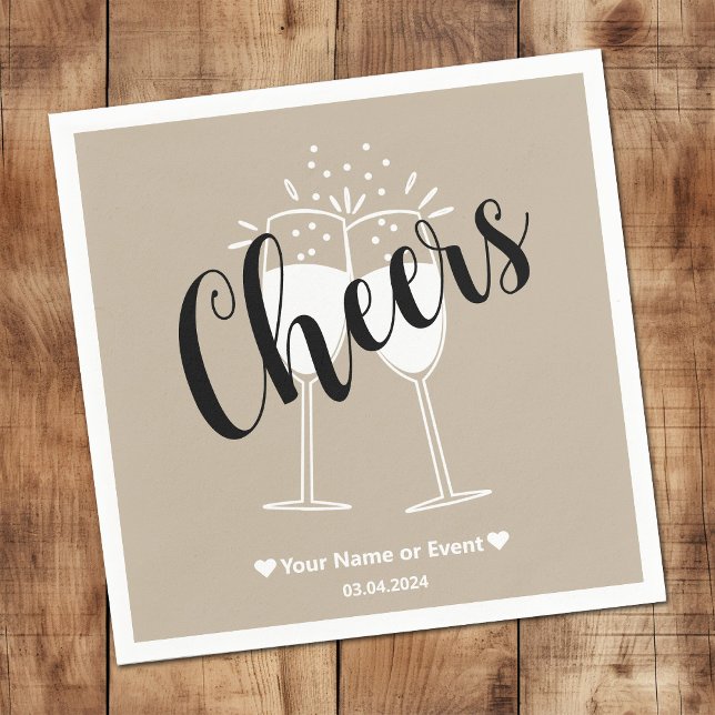 Elegância Discreta - Guardanapos Calm Stone Cheers (Criador carregado)