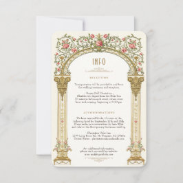 Elegância do Cartão Detalhado de Casamento Real Vi