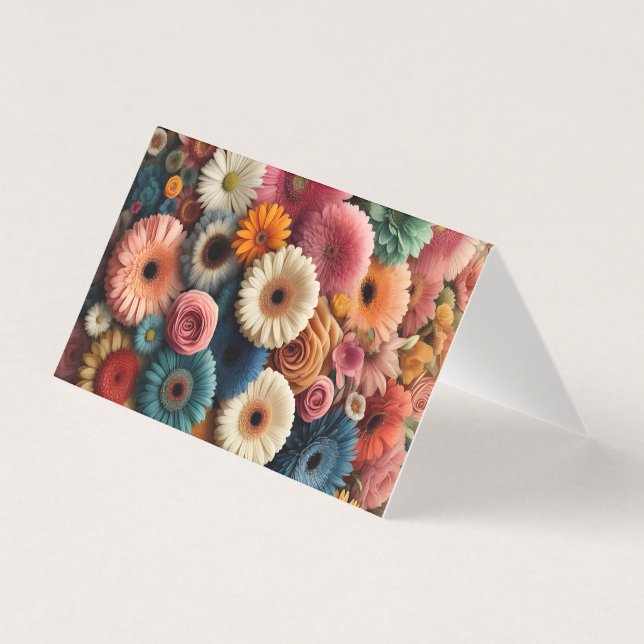 Elegância em Flor | Cartão de Saudação Floral Prem (Frente)