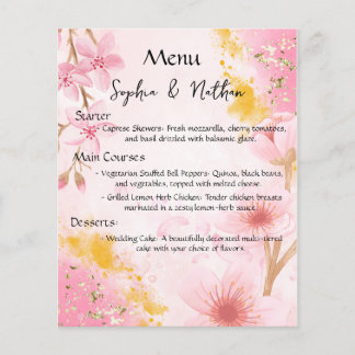 Elegância em Harmonia: Menu Casamento Rosa e Doura